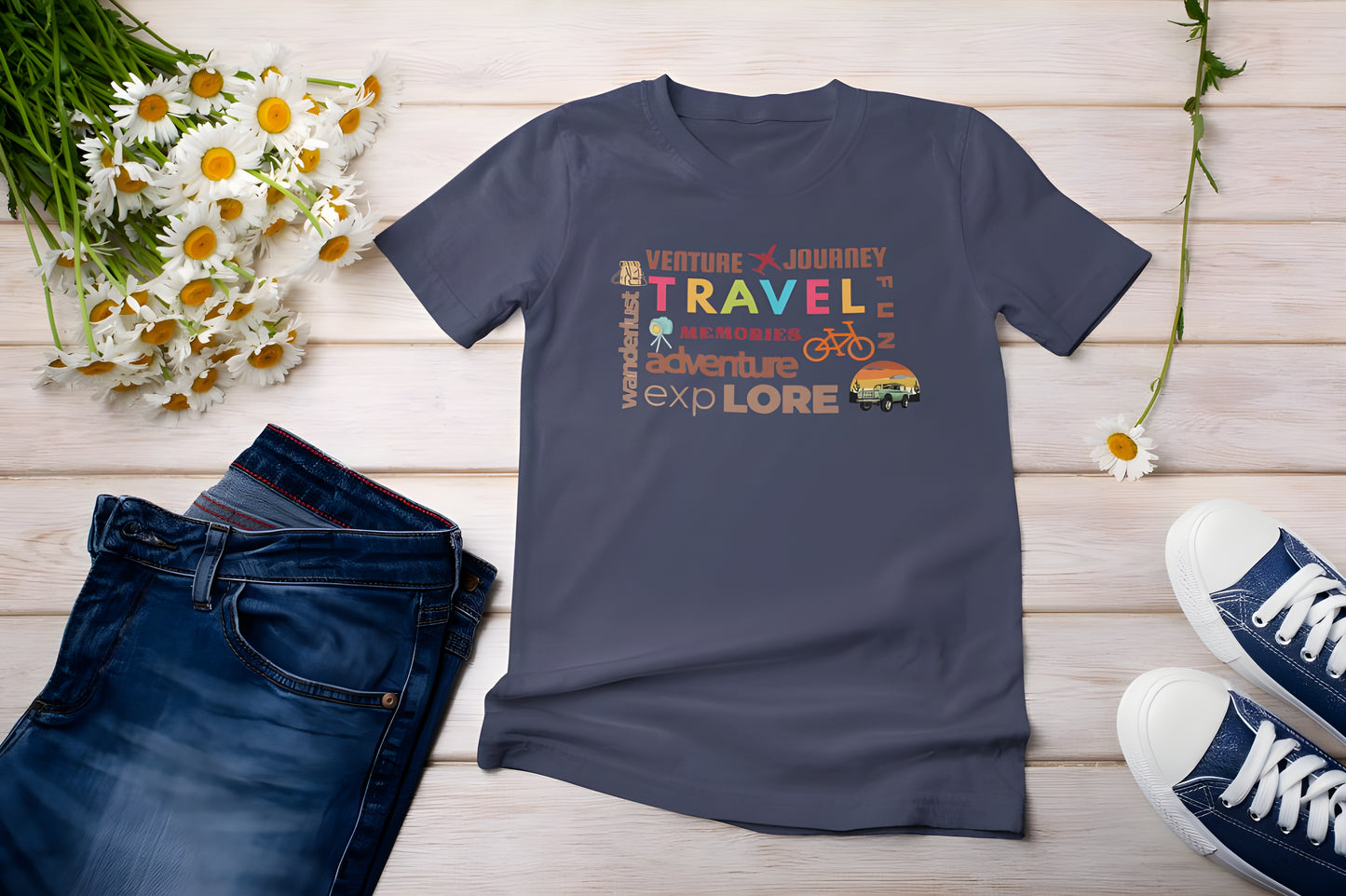 Travel Collage - Boyfriend T-shirt