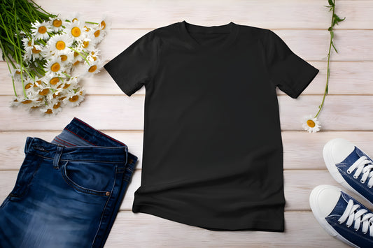 Boyfriend T-shirt Solid Black