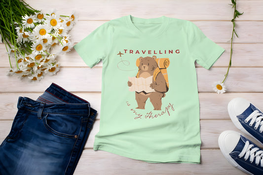 Travelling is my therapy  - Boyfriend T-shirt