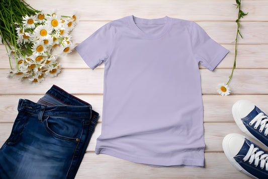 Boyfriend T-shirt Solid Lavender