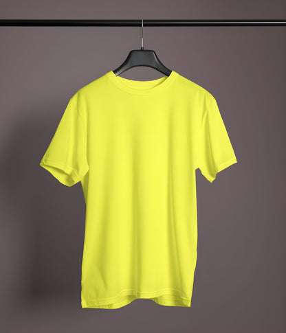 Boyfriend T-shirt Solid New Yellow